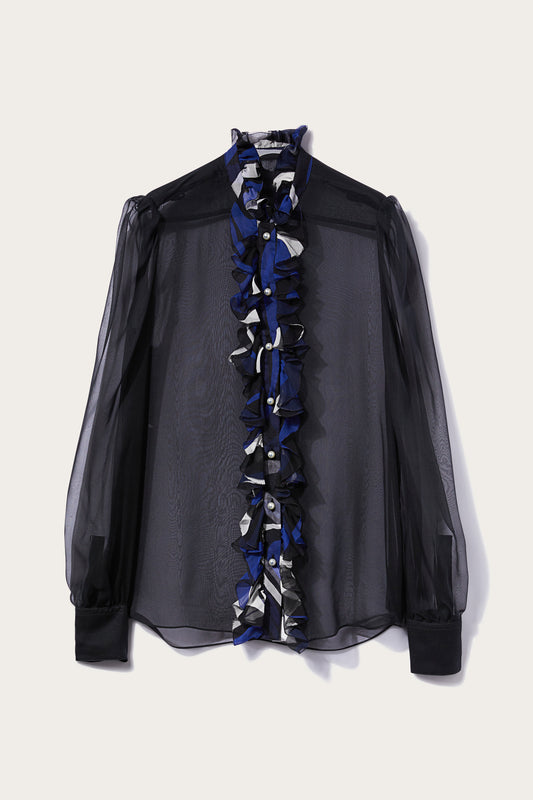 Ruffled Silk Shirt View 1 - Pucci