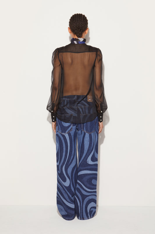 Ruffled Silk Shirt View 4 - Pucci