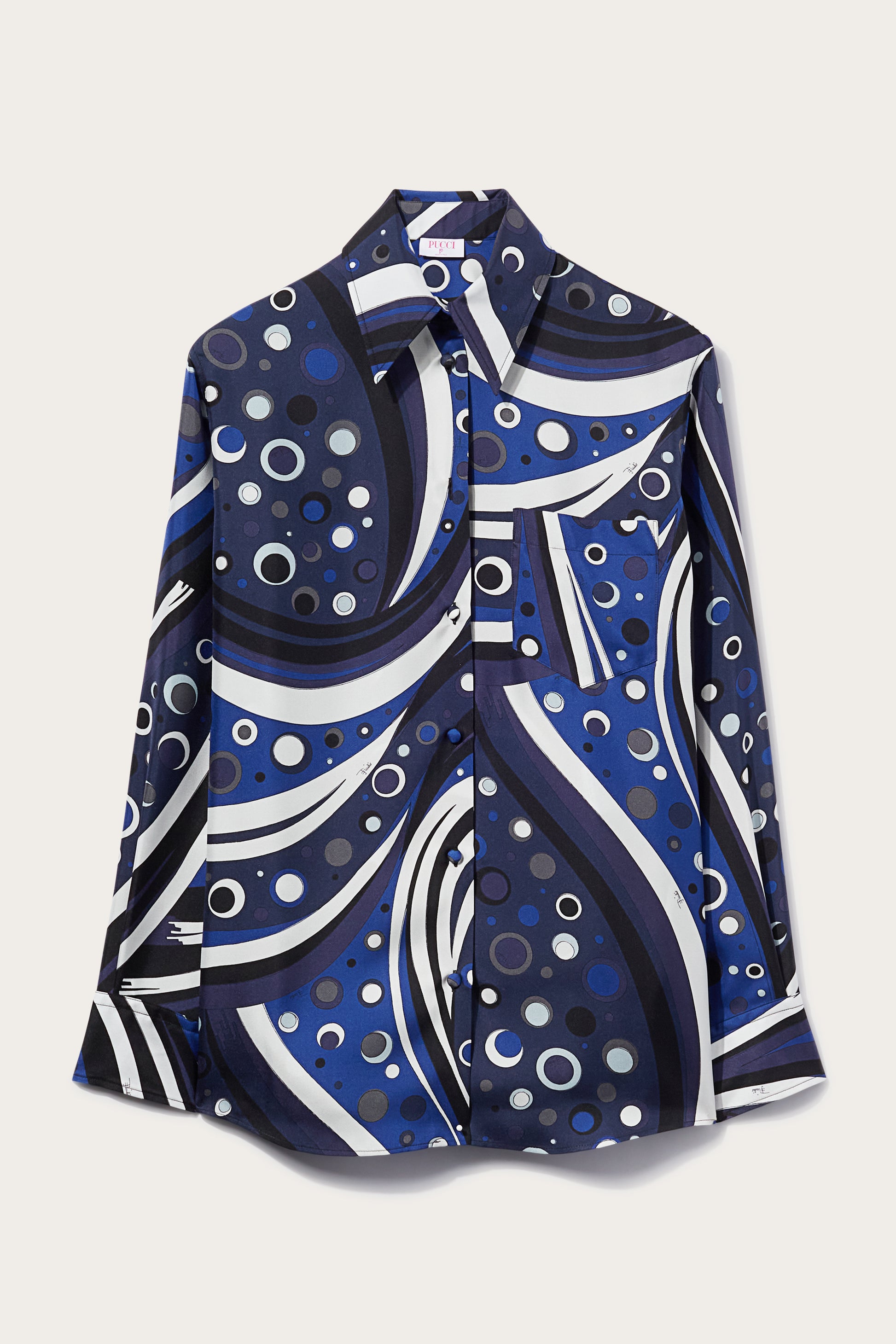 Fontane-Print Silk-Twill Shirt View 1 - Pucci
