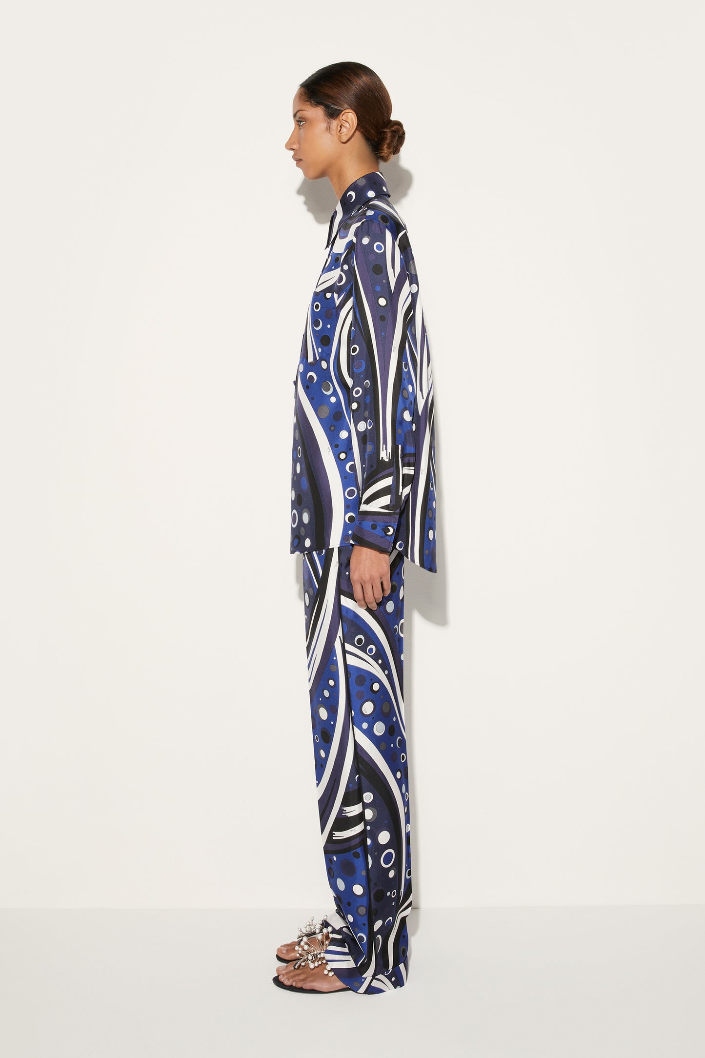 Fontane-Print Silk-Twill Shirt View 3 - Pucci
