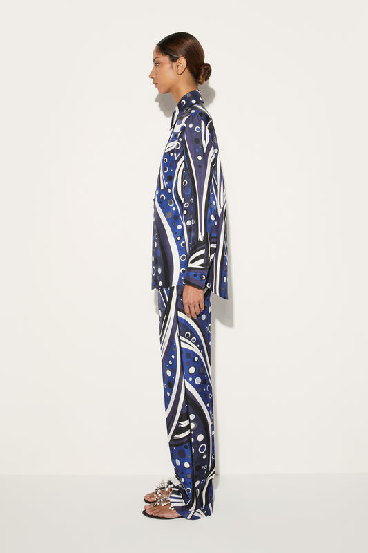 Fontane-Print Silk-Twill Shirt View 3 - Pucci