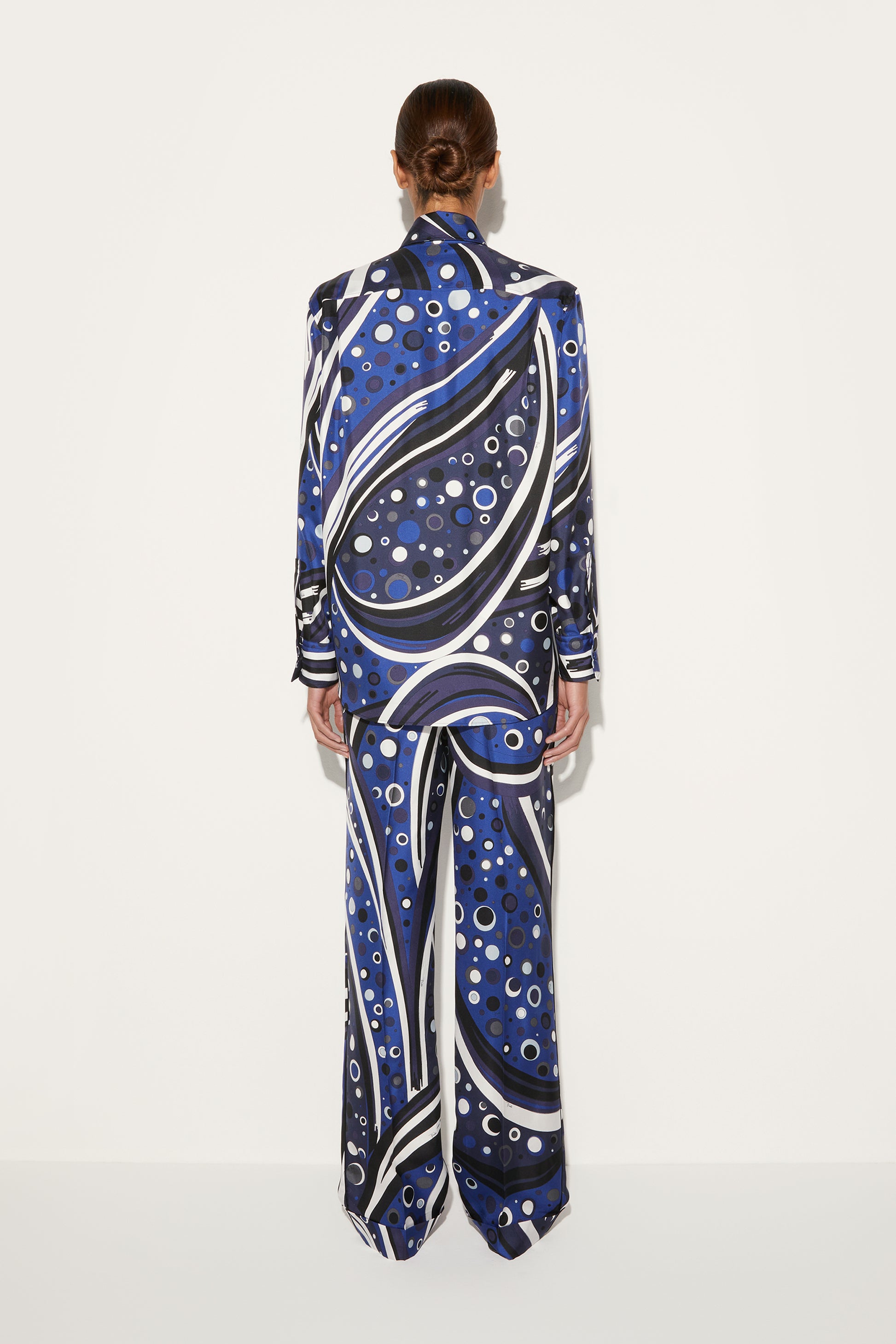 Fontane-Print Silk-Twill Shirt View 4 - Pucci