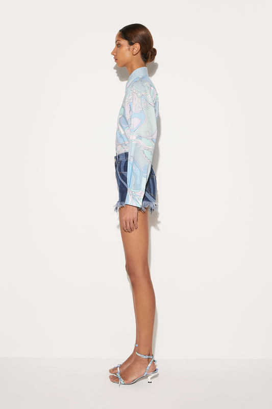Orchidee-Print Cotton Shirt View 3 - Pucci