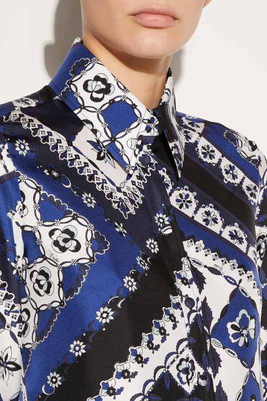 Festa-Print Silk-Twill Shirt View 5 - Pucci