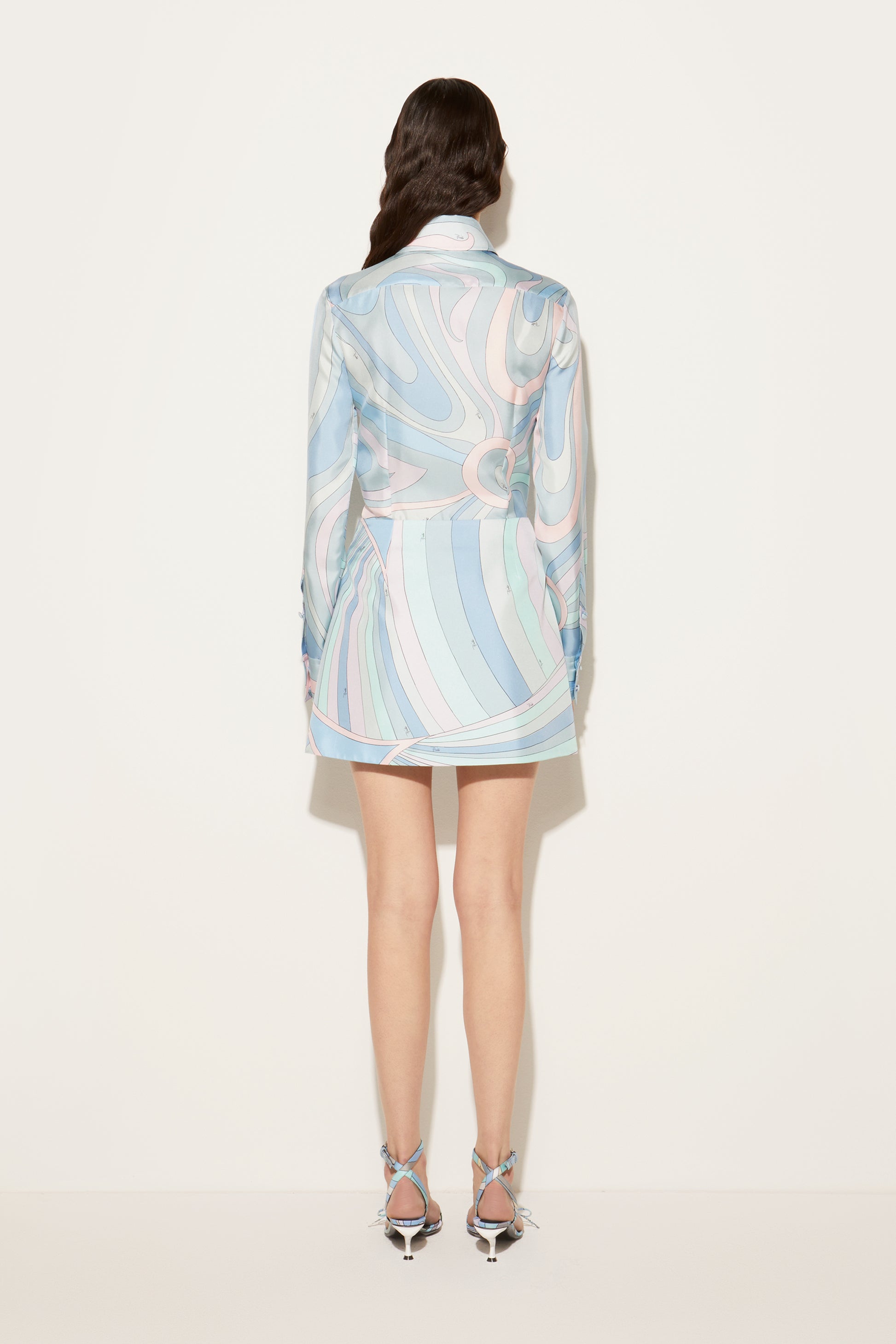 Marmo-Print Silk-Twill Shirt View 4 - Pucci