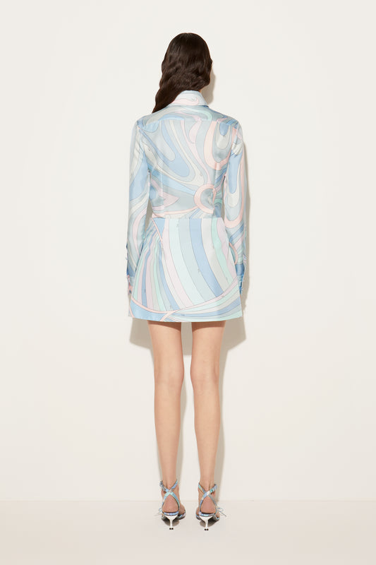 Marmo-Print Silk-Twill Shirt View 4 - Pucci
