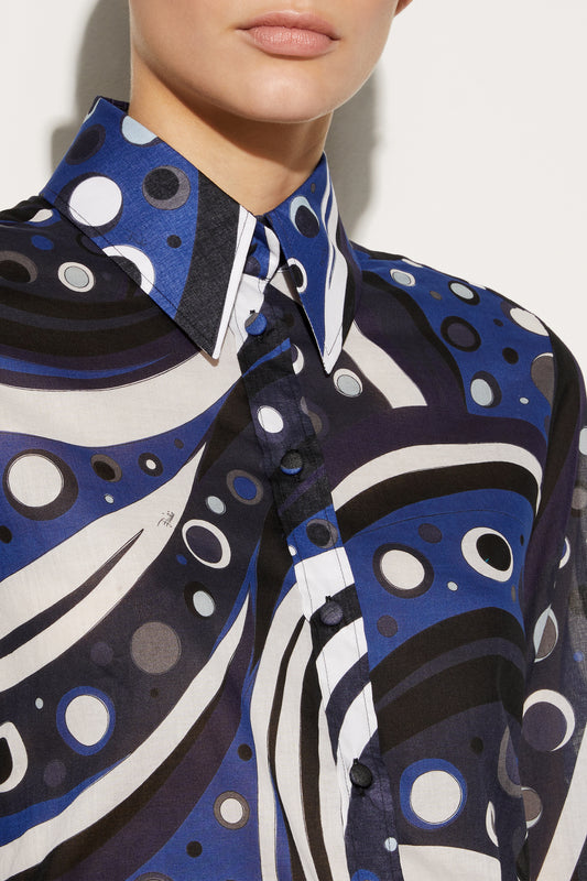 Fontane-Print Cotton Shirt View 5 - Pucci