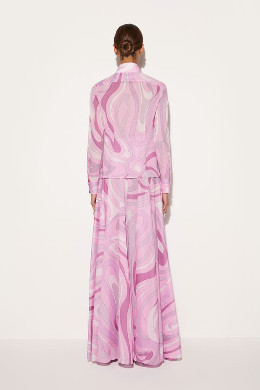 Marmo-Print Cotton Shirt View 4 - Pucci