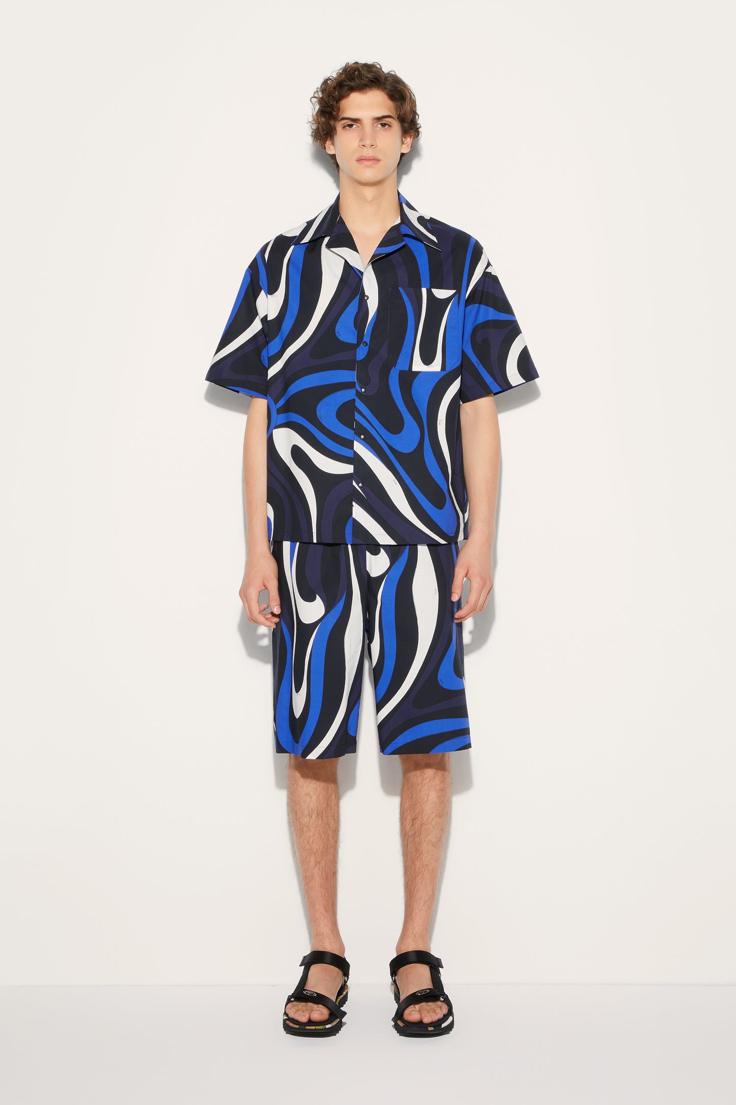 Marmo-Print Cotton Shirt View 2 - Pucci