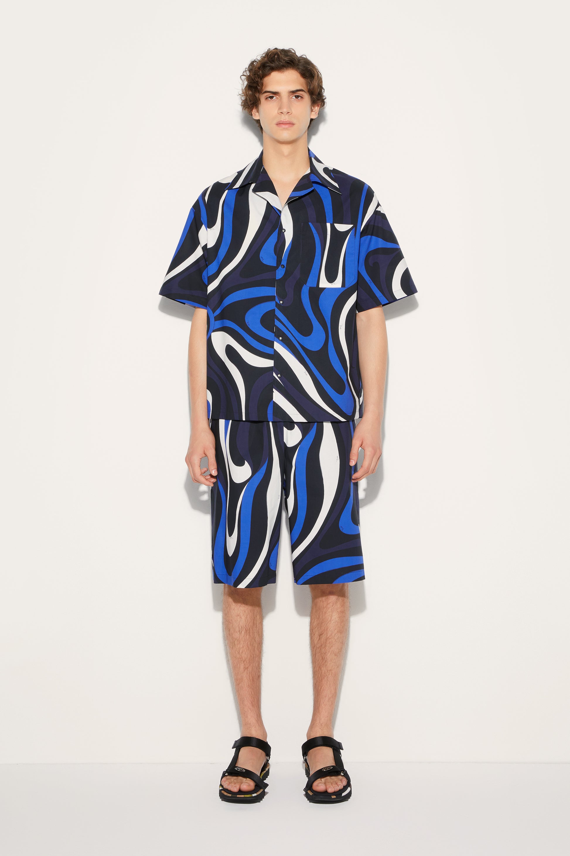 Marmo-Print Cotton Shirt View 2 - Pucci
