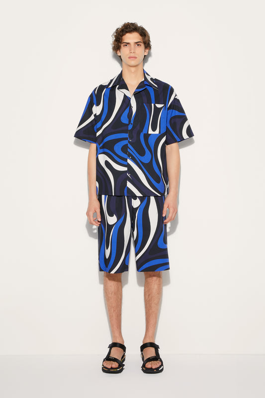 Marmo-Print Cotton Shirt View 2 - Pucci