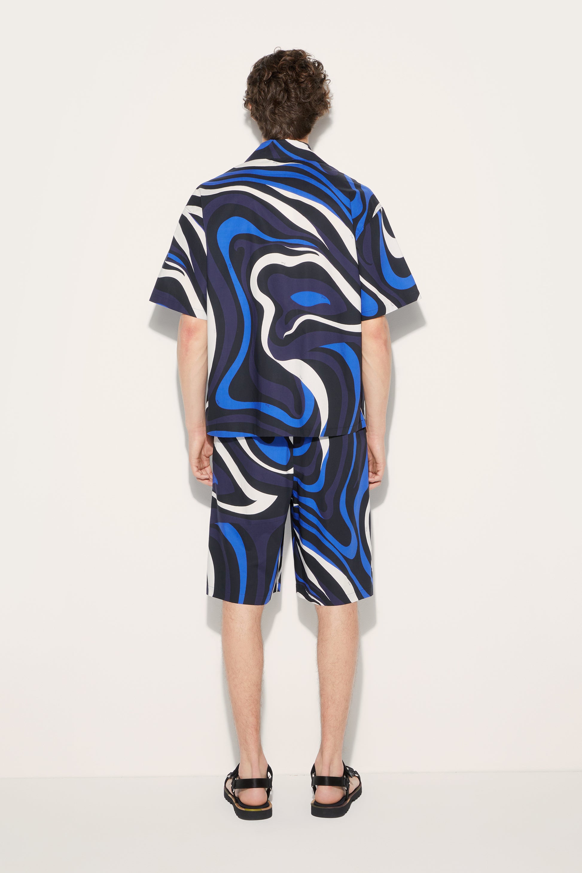 Marmo-Print Cotton Shirt View 4 - Pucci