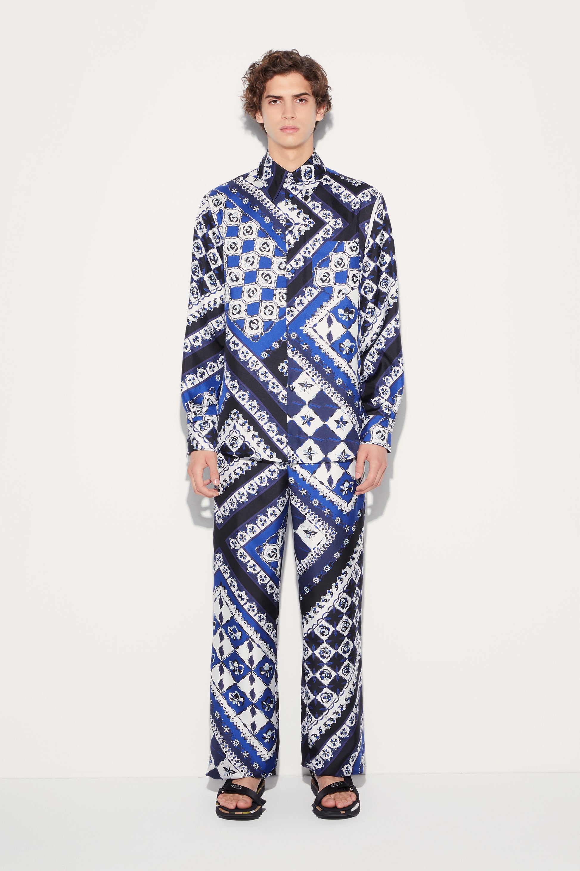 Festa-Print Silk-Twill Shirt View 2 - Pucci