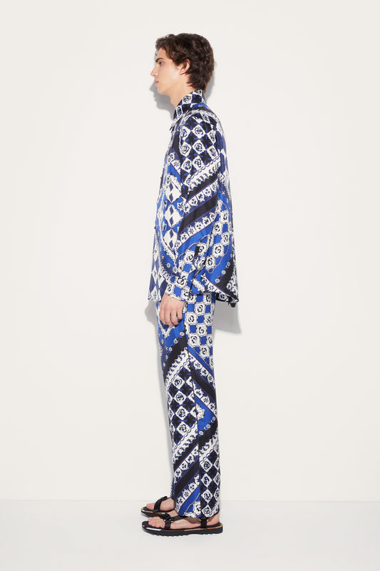 Festa-Print Silk-Twill Shirt View 3 - Pucci
