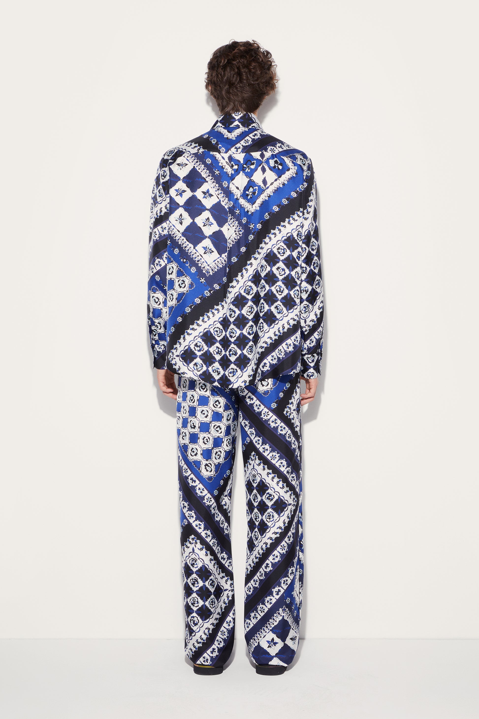 Festa-Print Silk-Twill Shirt View 4 - Pucci