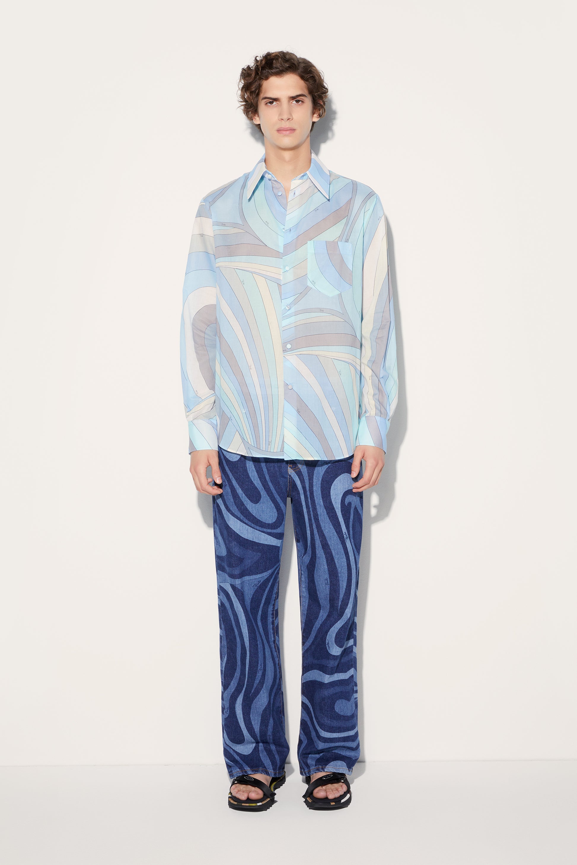 Iride-Print Cotton Shirt View 2 - Pucci