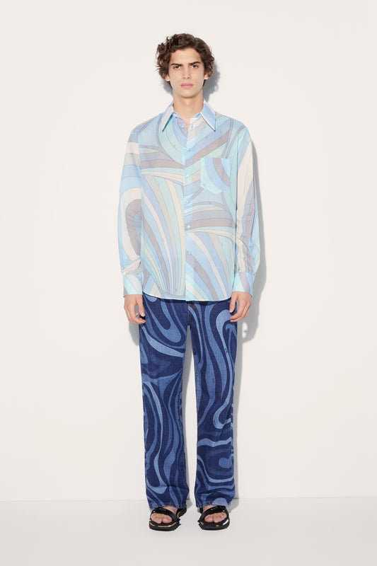 Iride-Print Cotton Shirt View 2 - Pucci