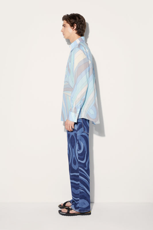 Iride-Print Cotton Shirt View 3 - Pucci