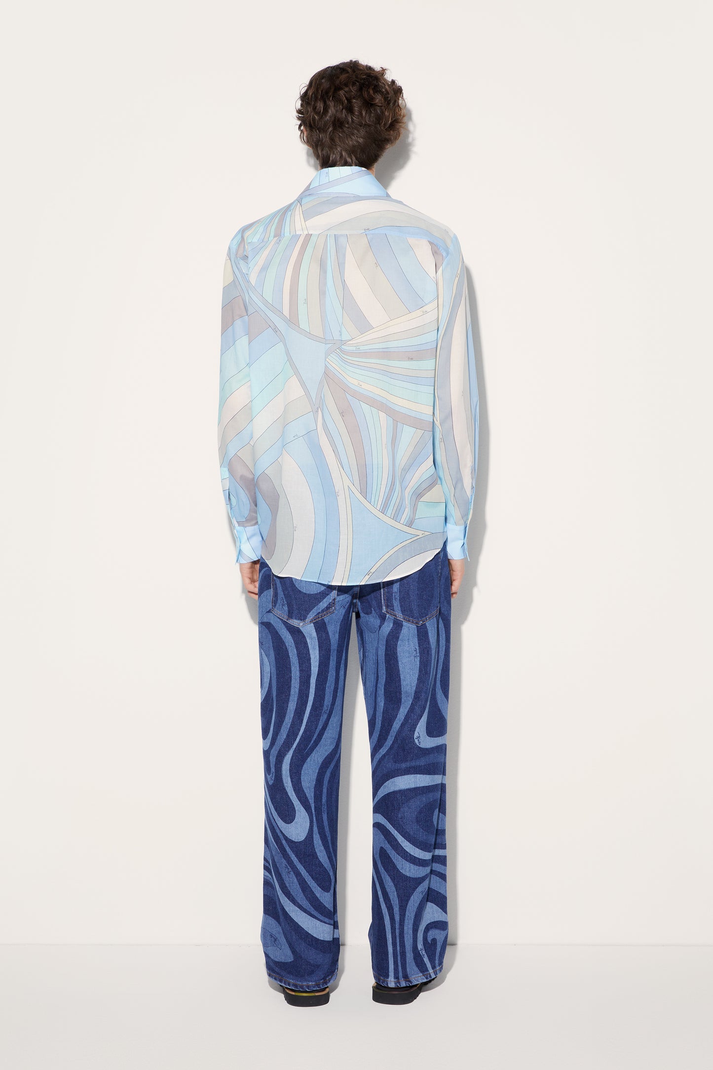 Iride-Print Cotton Shirt View 4 - Pucci
