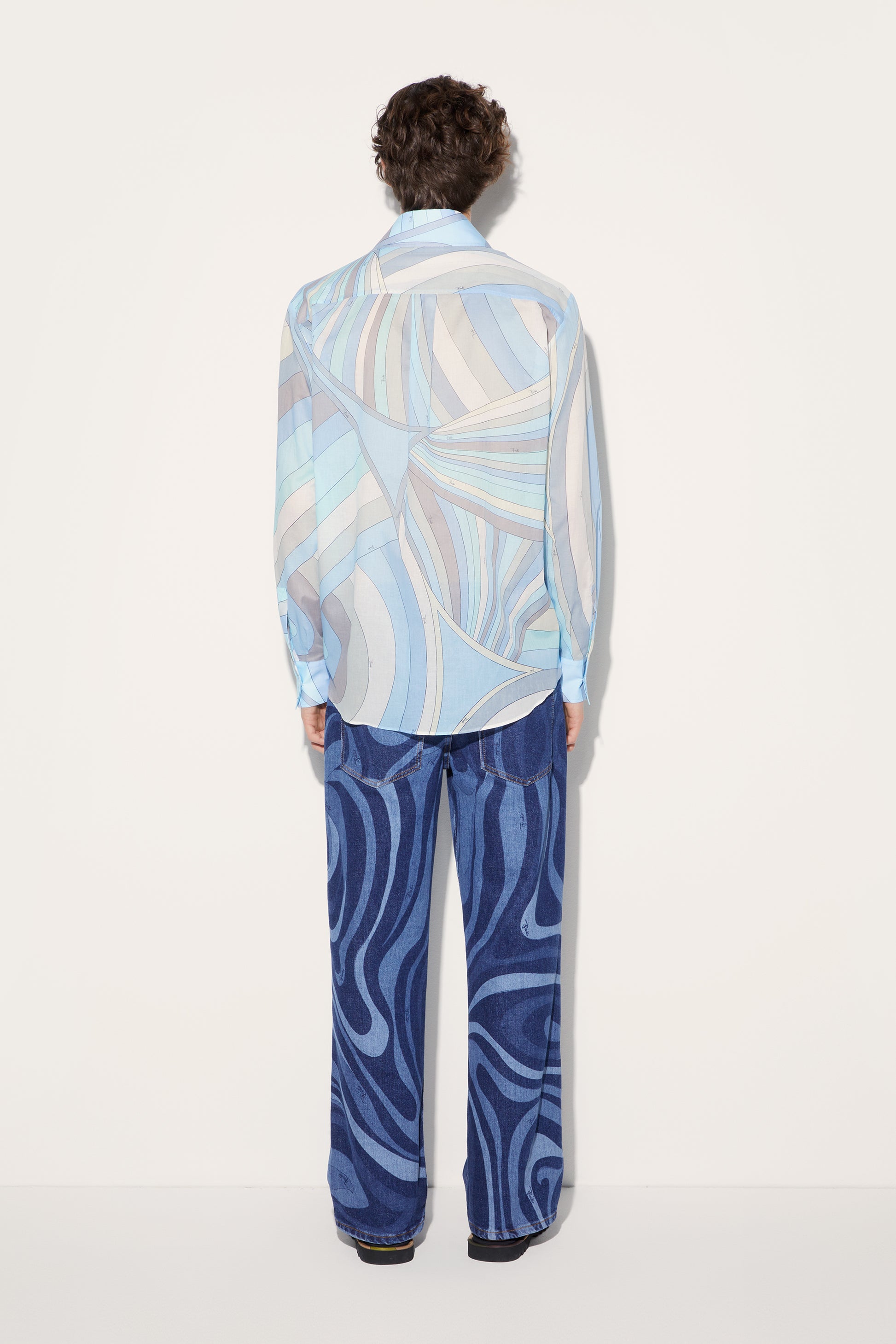 Iride-Print Cotton Shirt View 4 - Pucci