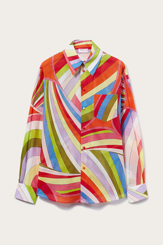 Iride-Print Cotton Shirt View 1 - Pucci