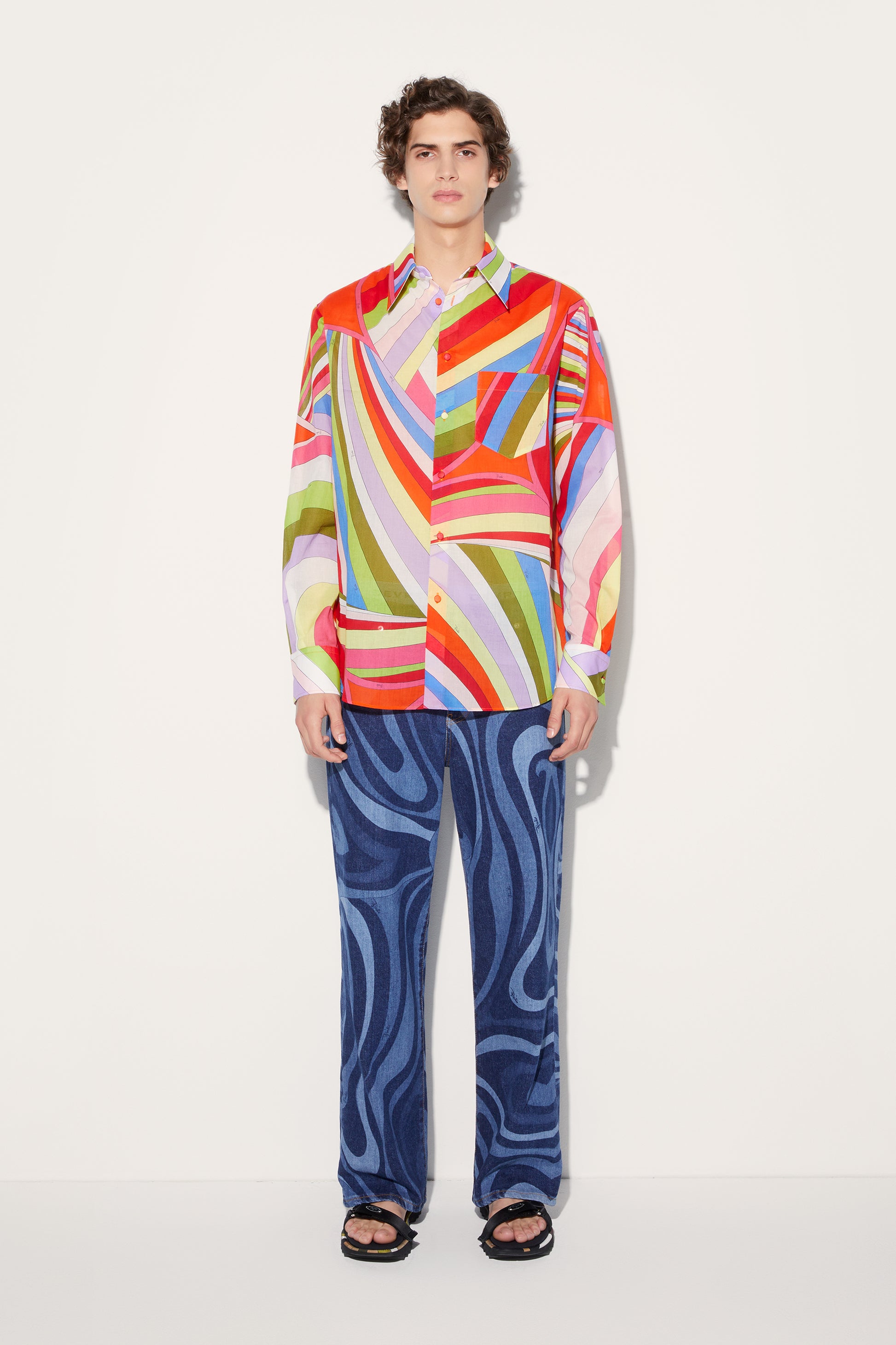 Iride-Print Cotton Shirt View 2 - Pucci