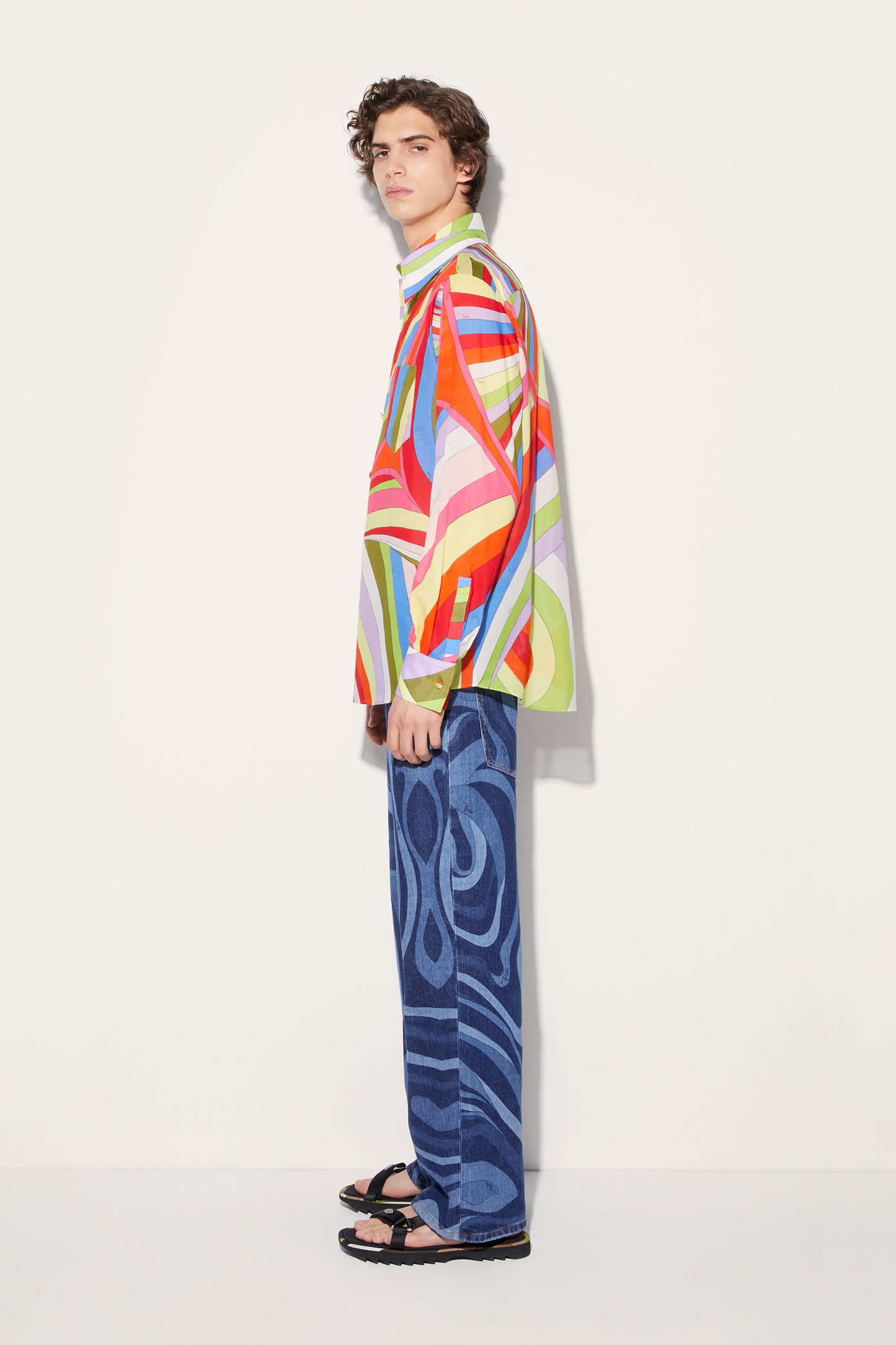 Iride-Print Cotton Shirt View 3 - Pucci