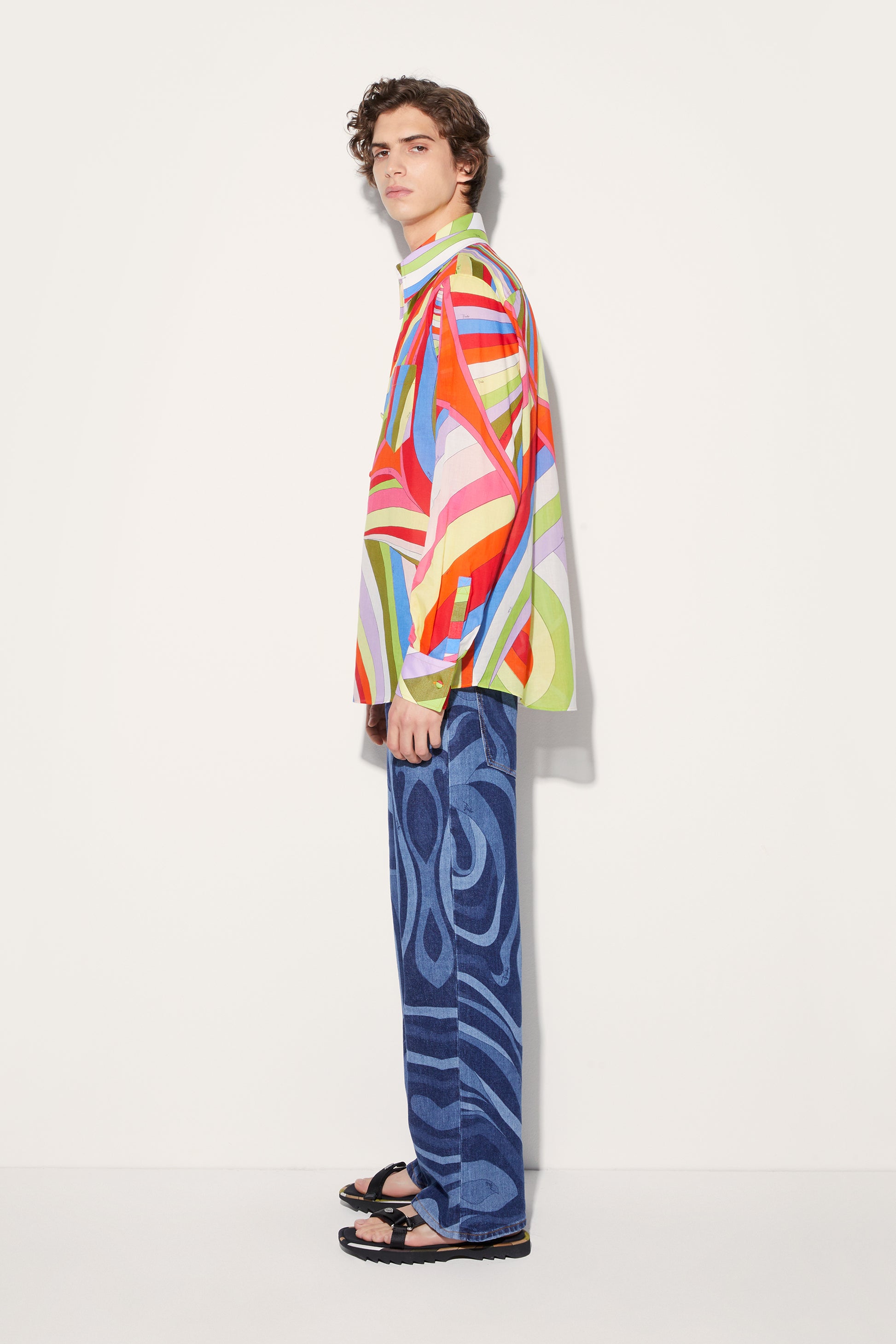 Iride-Print Cotton Shirt View 3 - Pucci