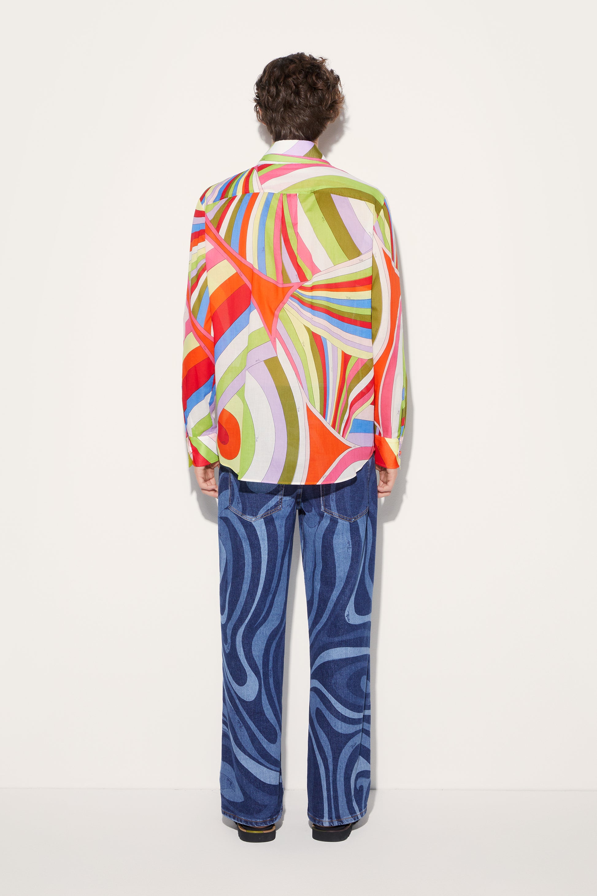 Iride-Print Cotton Shirt View 4 - Pucci