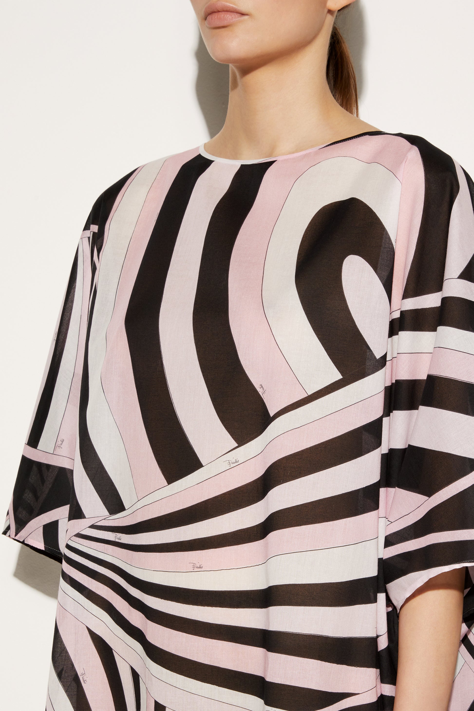 Iride-Print Cotton Kaftan View 5 - Pucci