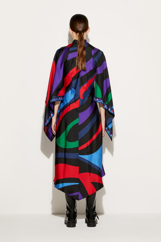 Marmo-Print Silk-Twill Kaftan View 4 - Pucci