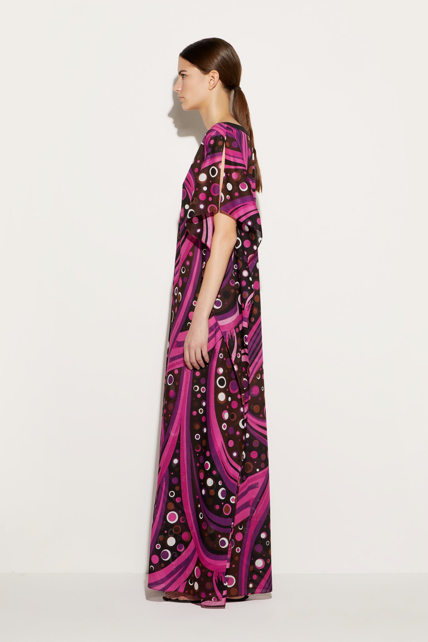 Fontane-Print Belted Cotton Kaftan View 3 - Pucci
