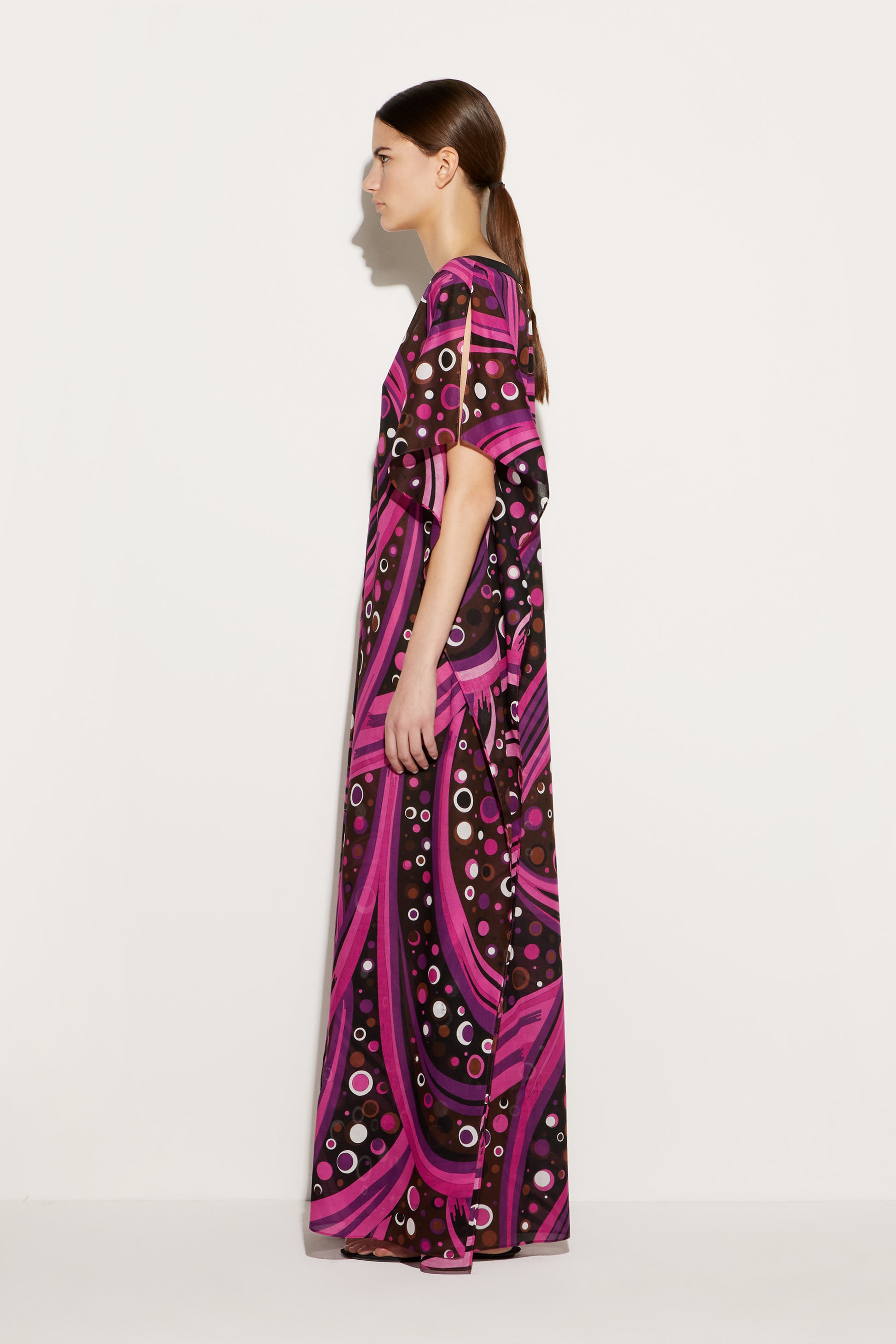 Fontane-Print Belted Cotton Kaftan View 3 - Pucci