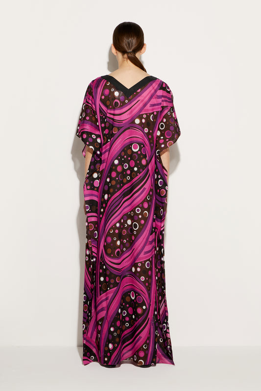 Fontane-Print Belted Cotton Kaftan View 4 - Pucci