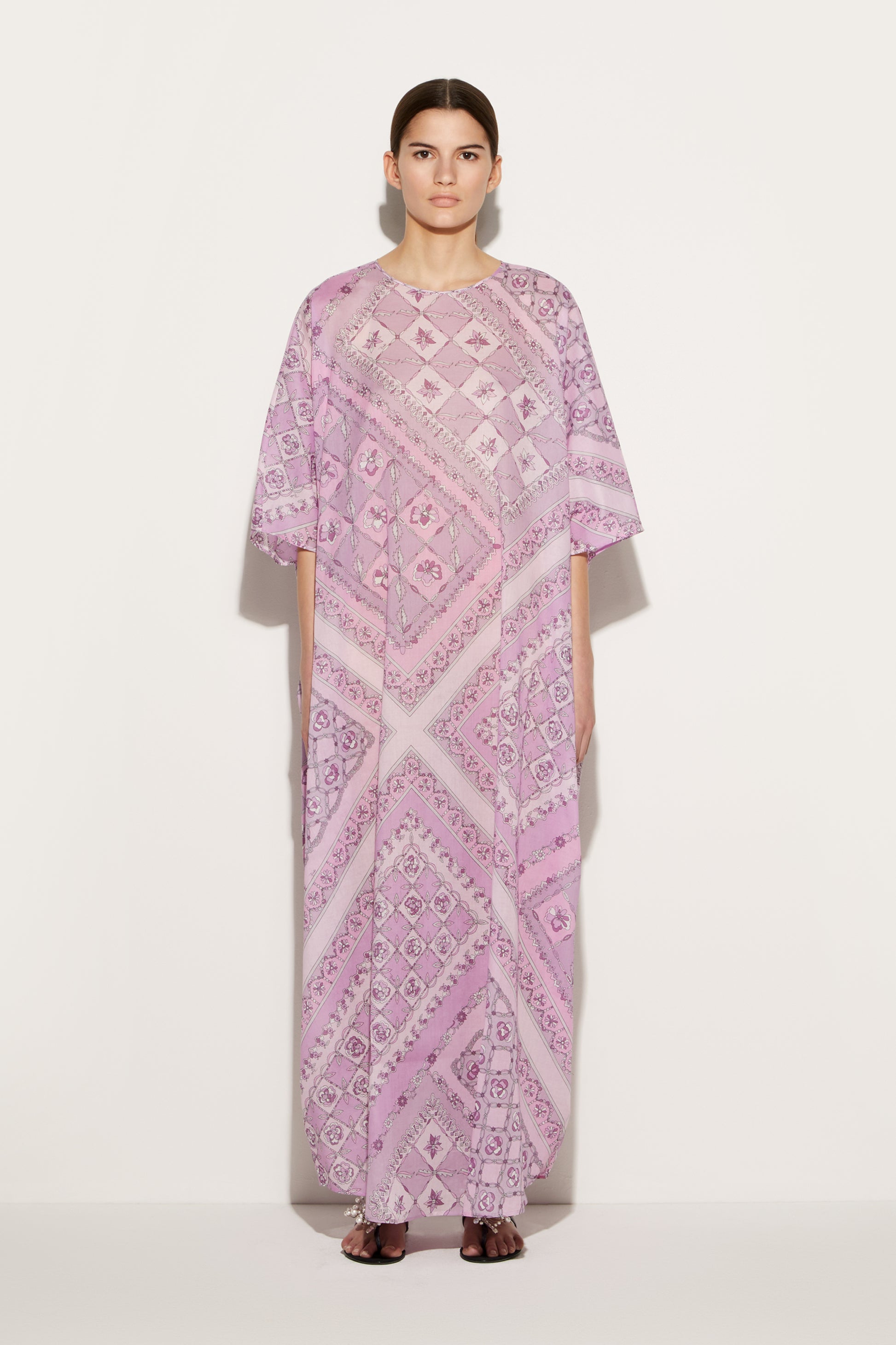 Festa-Print Cotton Kaftan View 2 - Pucci