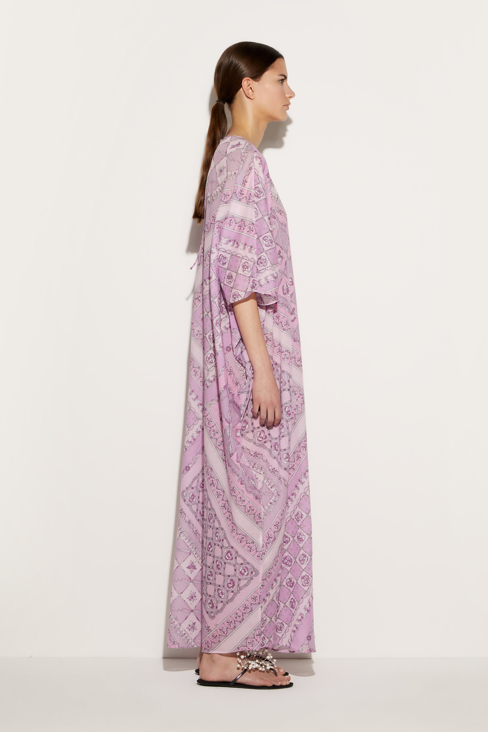 Festa-Print Cotton Kaftan View 3 - Pucci