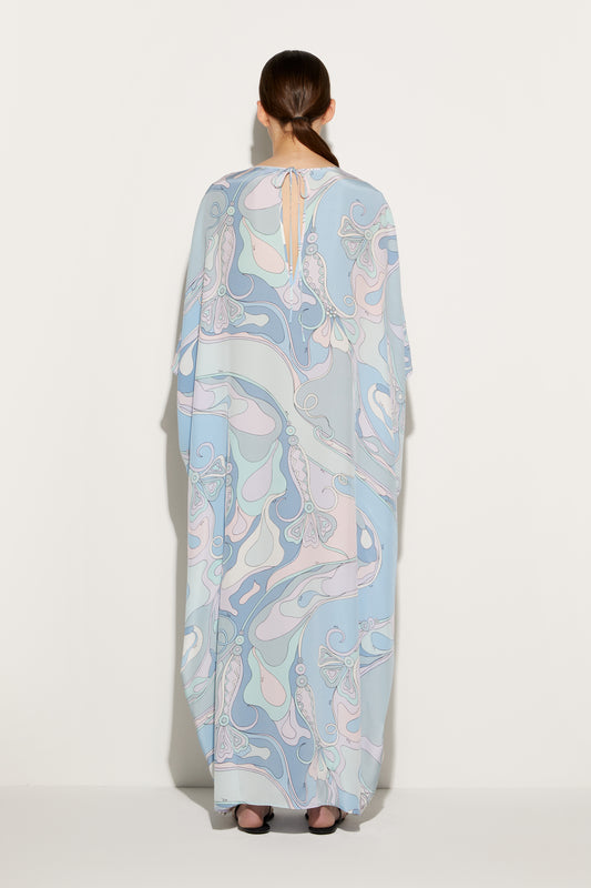 Orchidee-Print Silk Kaftan View 4 - Pucci