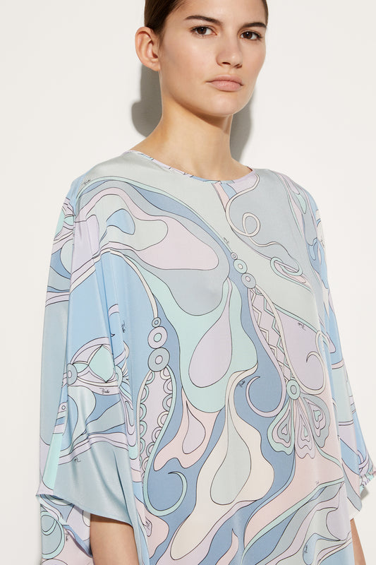 Orchidee-Print Silk Kaftan View 5 - Pucci