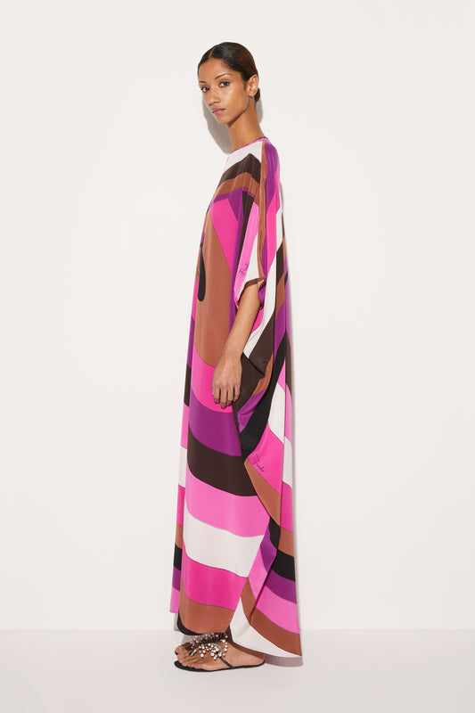 Iride-Print Silk Kaftan View 3 - Pucci