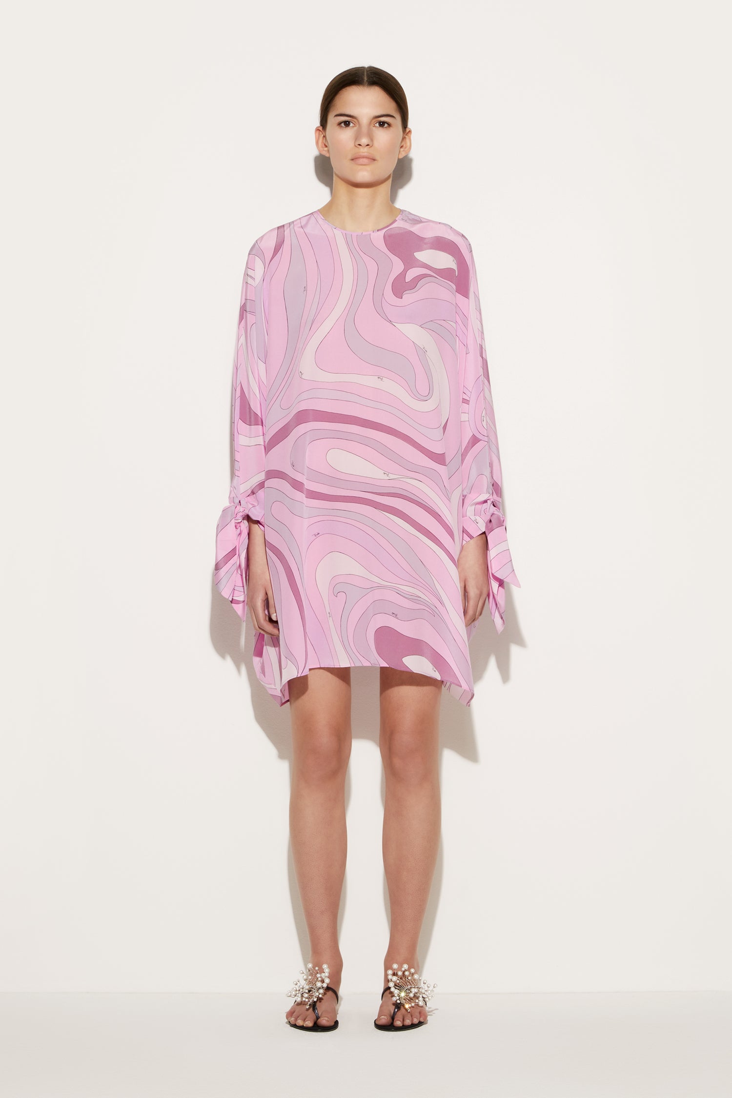 Marmo-Print Silk Kaftan View 2 - Pucci