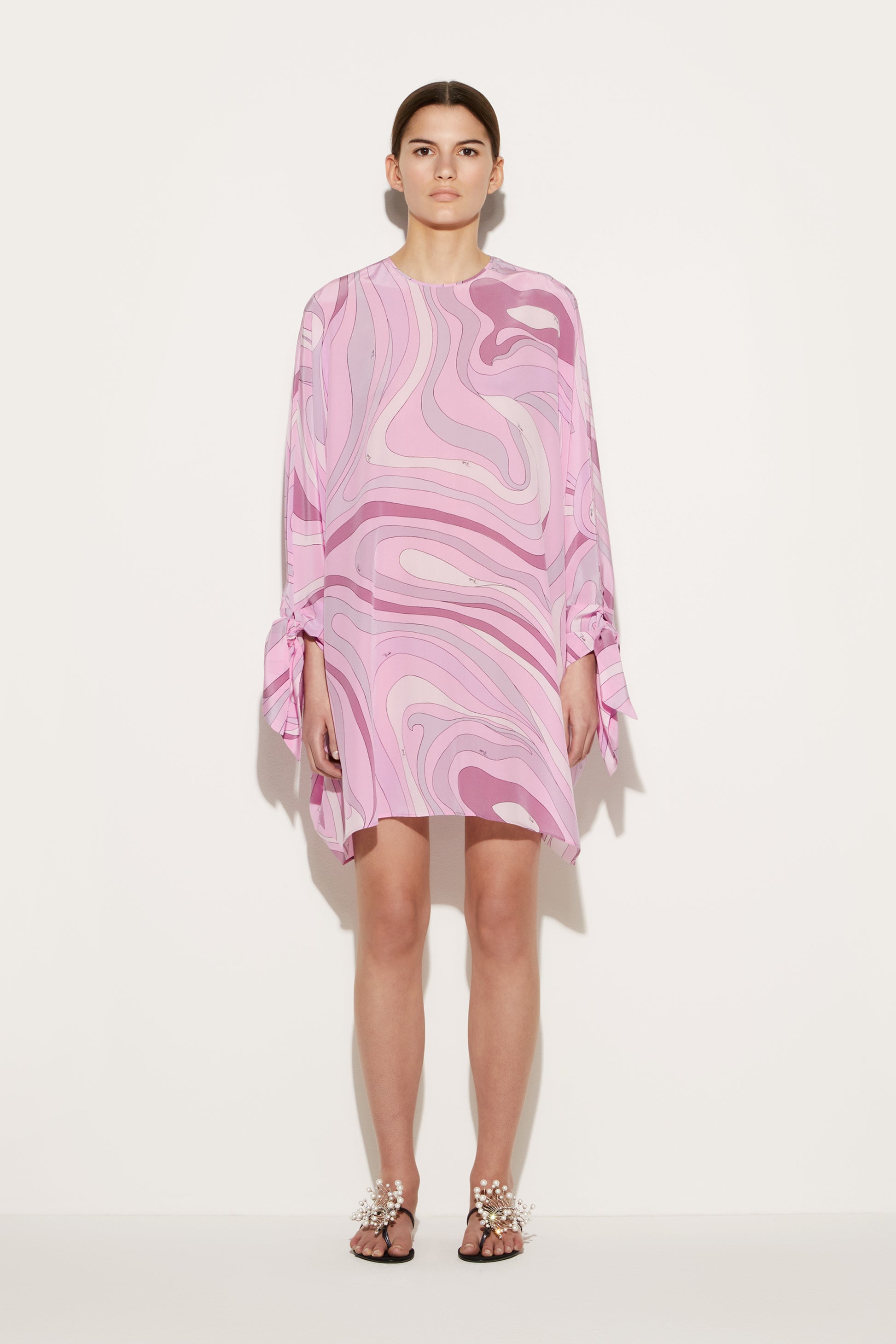 Marmo-Print Silk Kaftan View 2 - Pucci