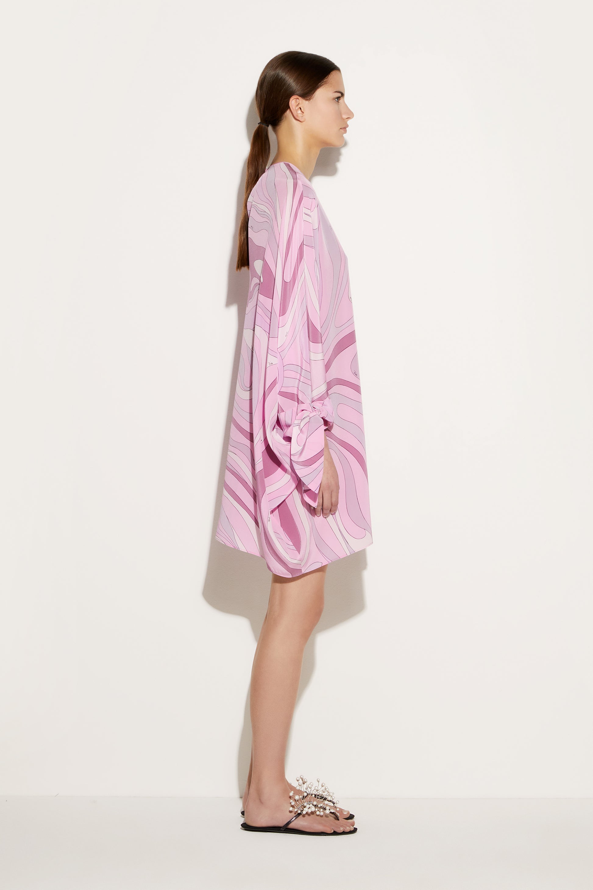 Marmo-Print Silk Kaftan View 3 - Pucci