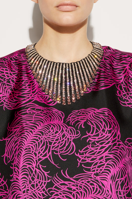 Struzzo-Print Silk-Twill Kaftan View 5 - Pucci
