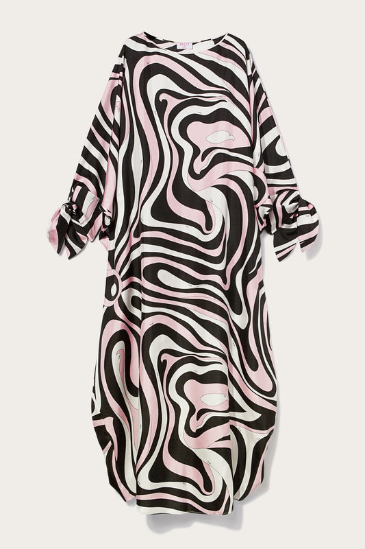 Marmo-Print Silk-Twill Kaftan View 1 - Pucci