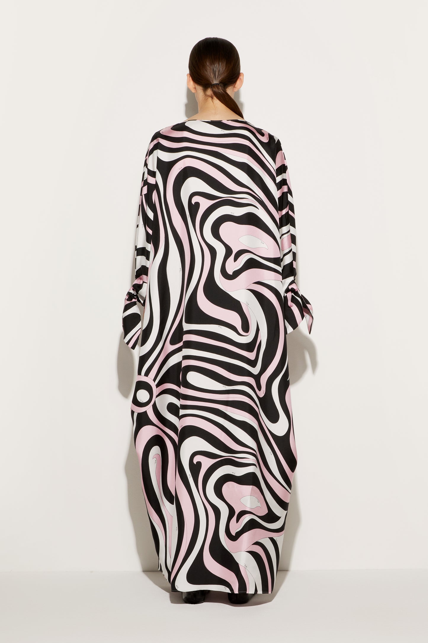 Marmo-Print Silk-Twill Kaftan View 4 - Pucci