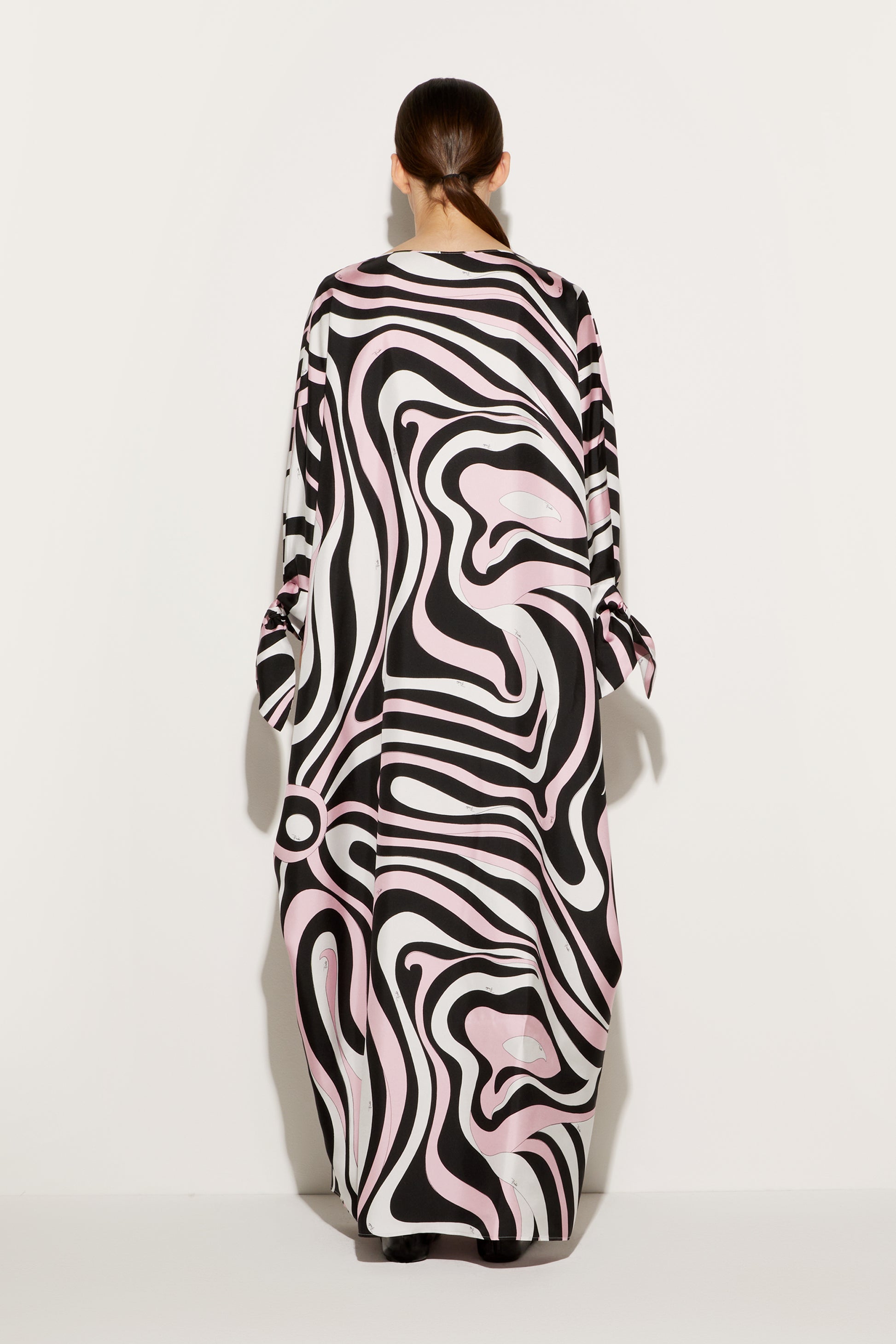 Marmo-Print Silk-Twill Kaftan View 4 - Pucci