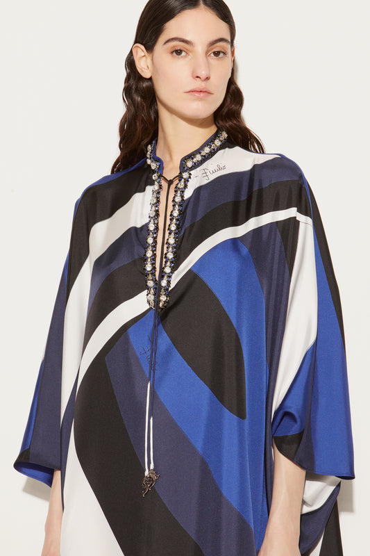 Iride-Print Silk-Twill Kaftan View 5 - Pucci