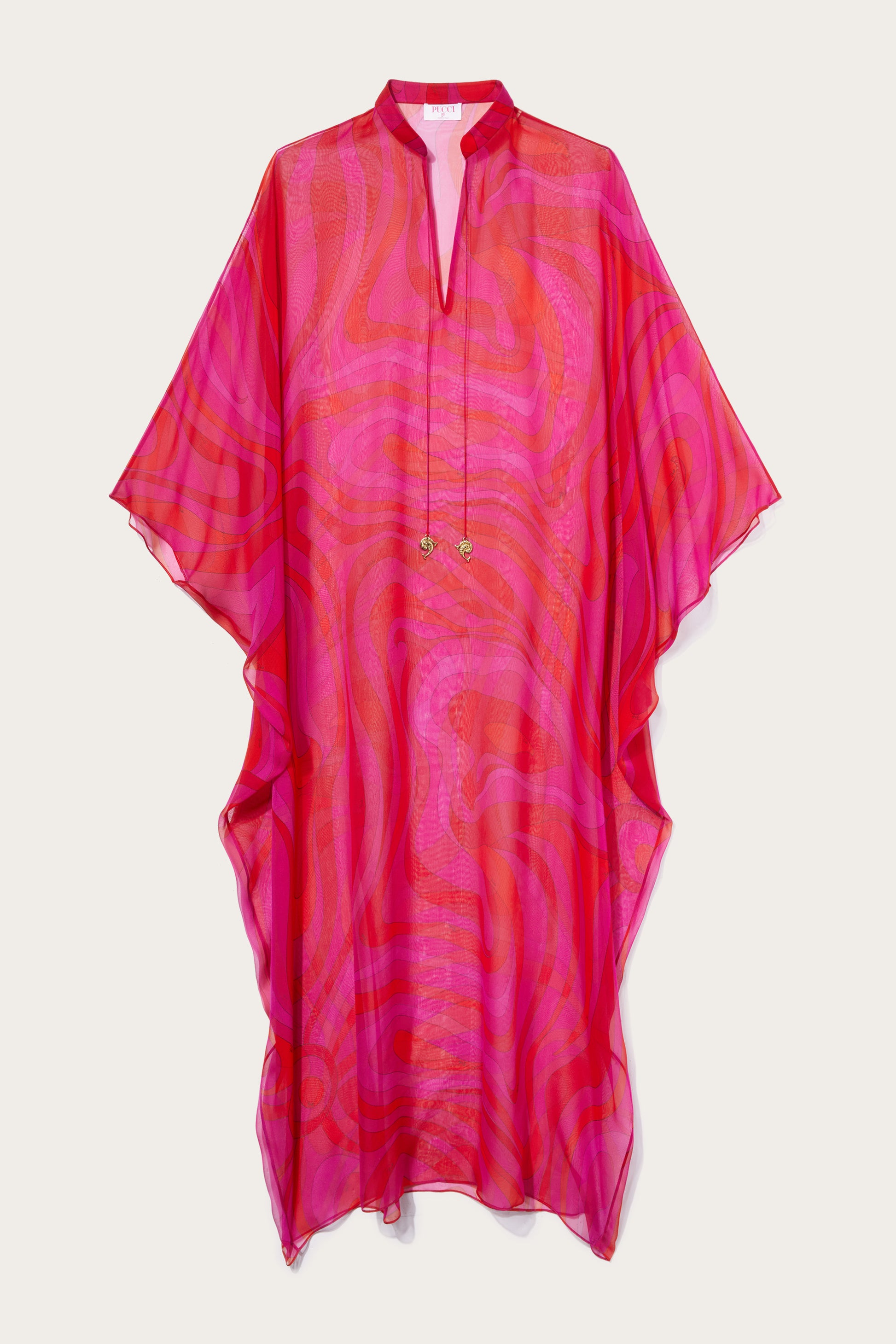 Marmo-Print Silk Kaftan View 1 - Pucci