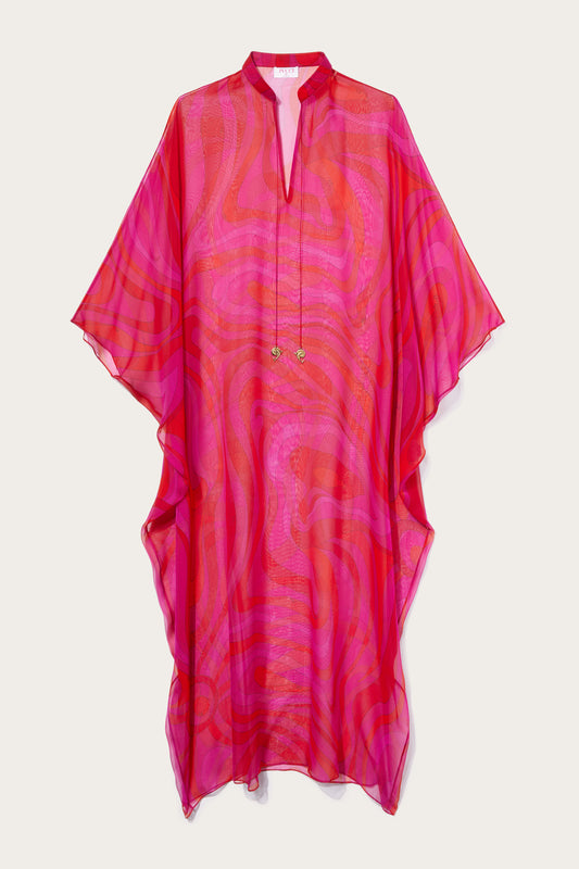 Marmo-Print Silk Kaftan View 1 - Pucci