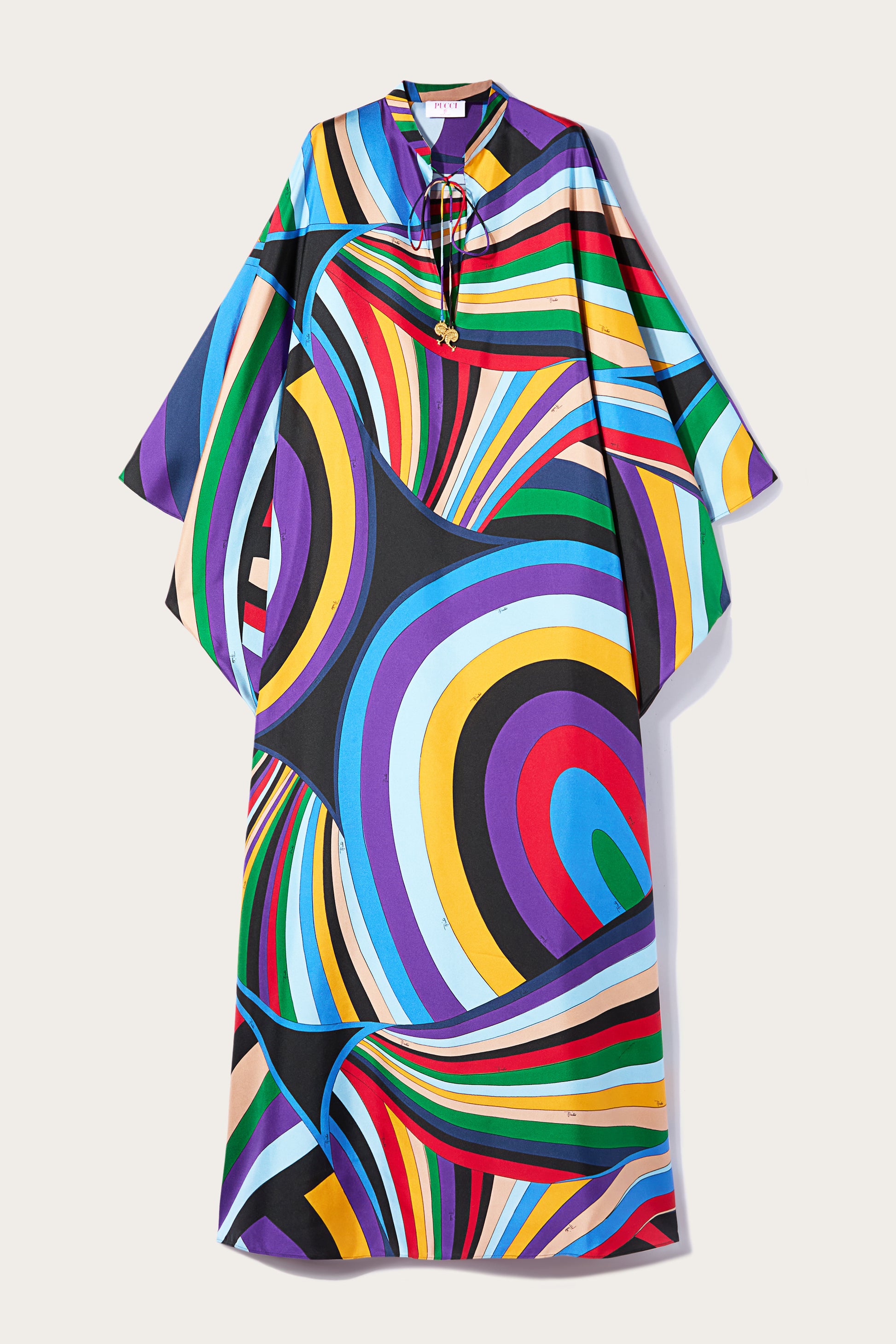 Iride-Print Silk-Twill Kaftan View 1 - Pucci